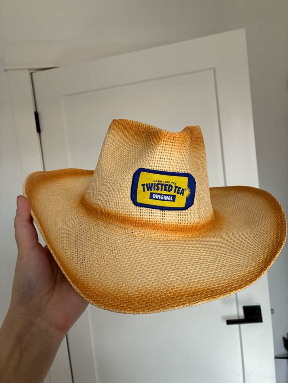 Twisted Tea Branded Straw Cowboy Hat - Yellow